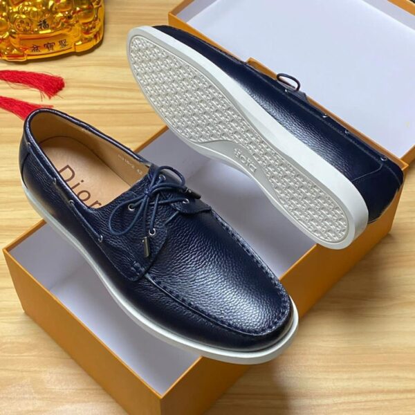 mocassin dior en cuire avec lacet bleu Mocassins Dior en Cuir